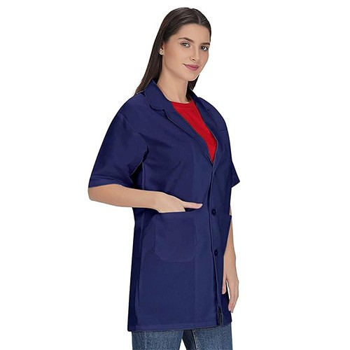 Women Navy Blue Lab Coat