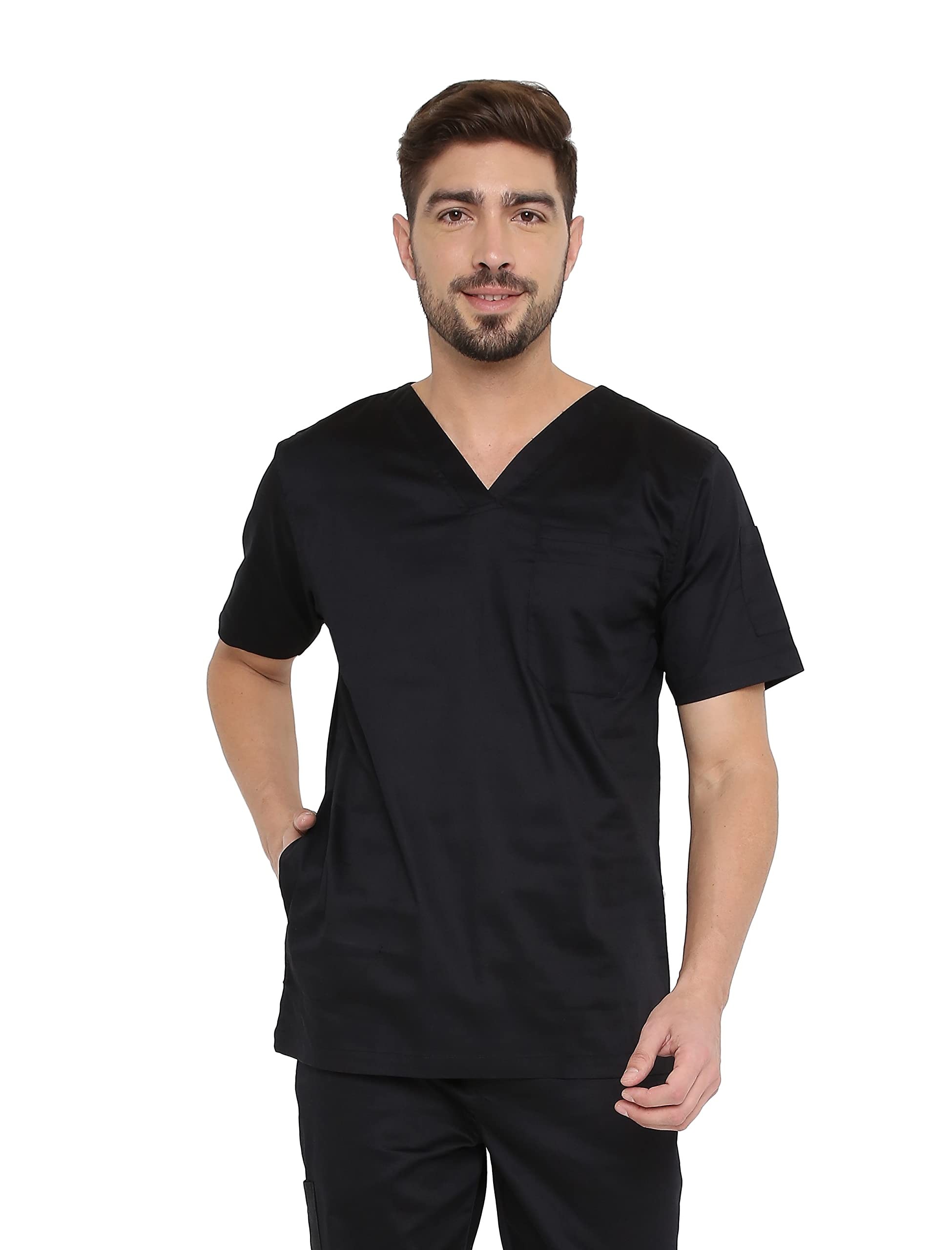 Global IMPEX Mens Cotton Slim Fit Scrub Suit